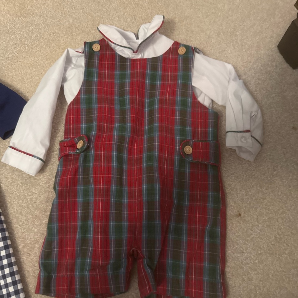 Little English Red and Green Plaid One Piece